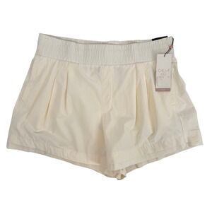 CALIA Journey High-Rise Double Layer Hem Shorts Unbleached Cream WAX12260 Large